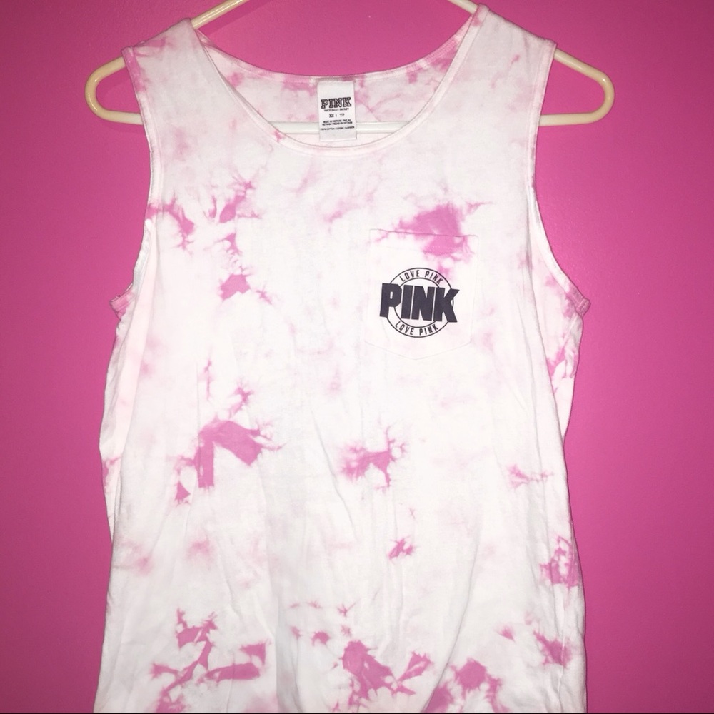 PINK Victoria’s Secret Soft Pink Tie Dye Tank Top